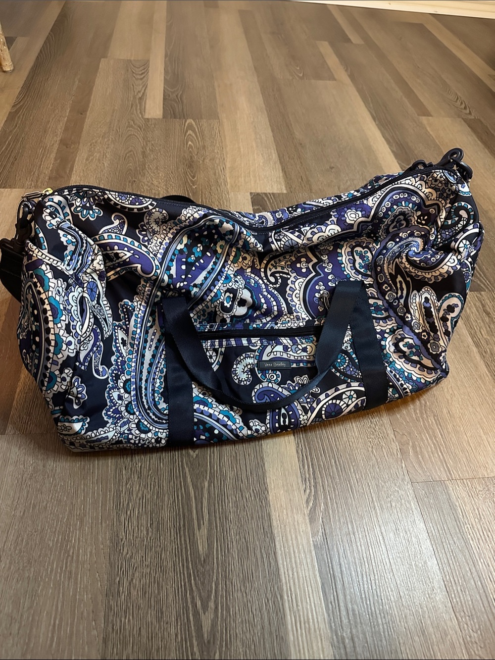 Vera Bradley Navy and Blue Paisley Travel Duffel